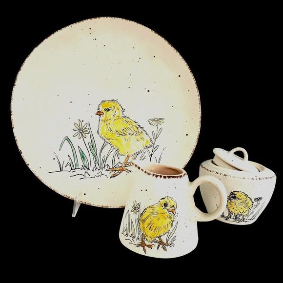 Ceramic Sugar Creamer Spring Easter Chick Spectrum Designz 2021 Chickadee - Picture 9 of 14